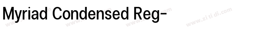 Myriad Condensed Reg字体转换